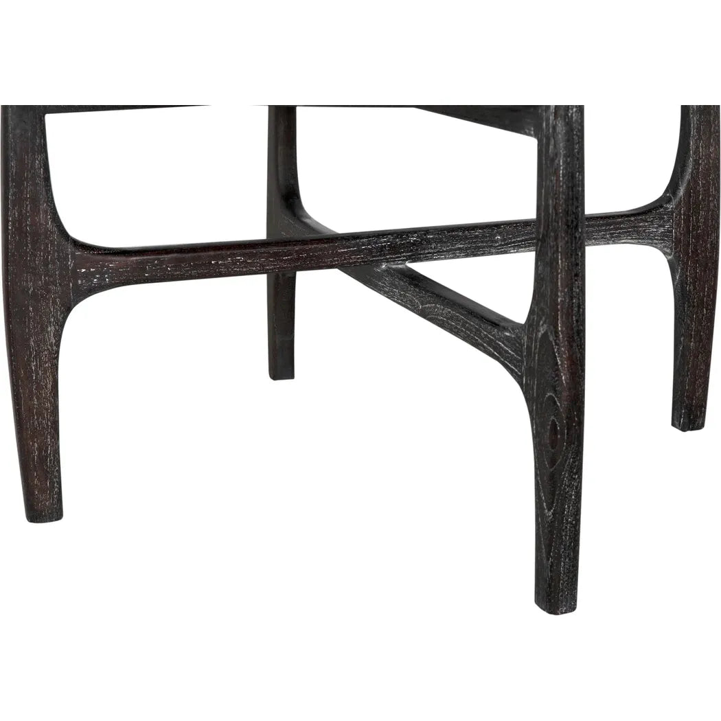 Noir Bucks Wood Black Round Coffee Table