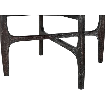 Noir Bucks Wood Black Round Coffee Table