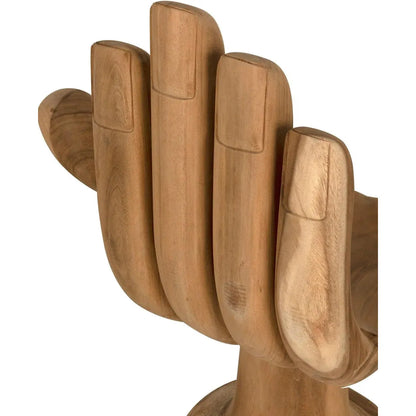 Noir Buddha Natural Wooden Armless Chair