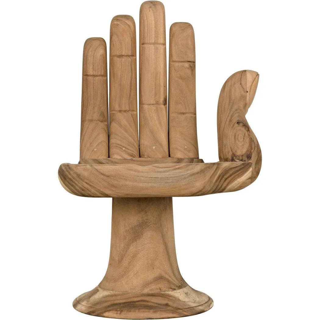 Noir Buddha Natural Wooden Armless Chair