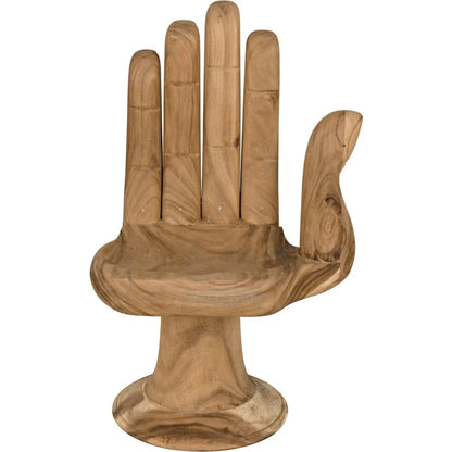 Noir Buddha Natural Wooden Armless Chair