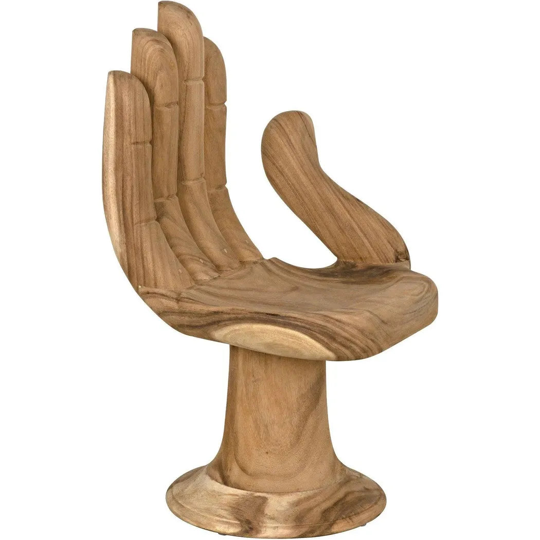 Noir Buddha Natural Wooden Armless Chair