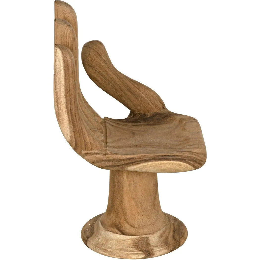 Noir Buddha Natural Wooden Armless Chair