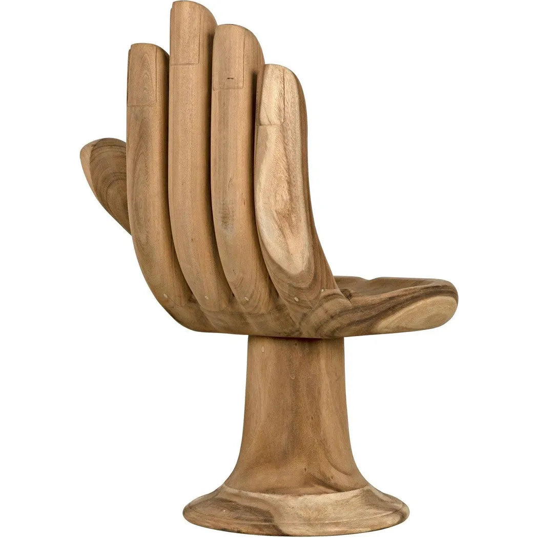 Noir Buddha Natural Wooden Armless Chair