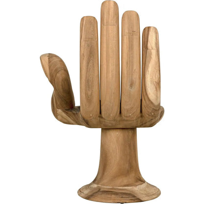 Noir Buddha Natural Wooden Armless Chair