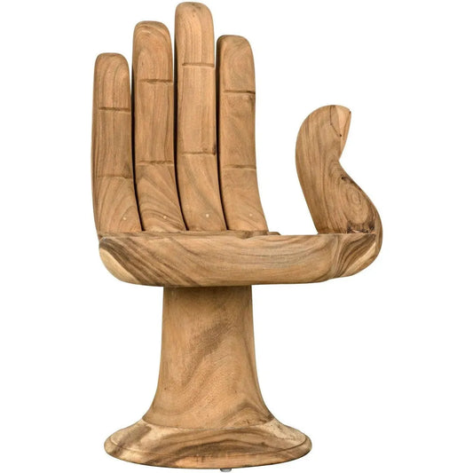 Noir Buddha Natural Wooden Armless Chair