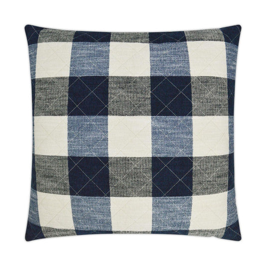 D.V. Kap Buffalo Quilt Denim Blue Throw Pillow Insert