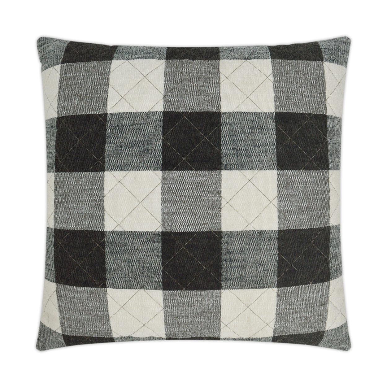 D.V. Kap Buffalo Quilt Black Throw Pillow With Insert