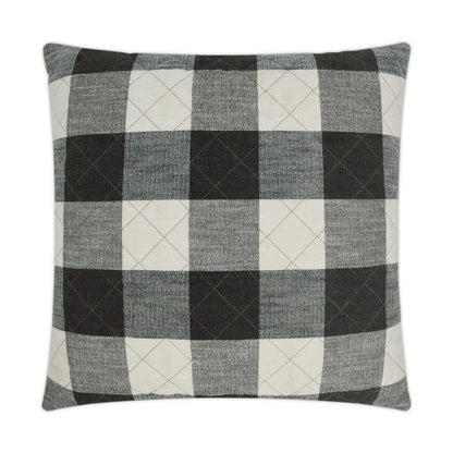 D.V. Kap Buffalo Quilt Black Throw Pillow With Insert
