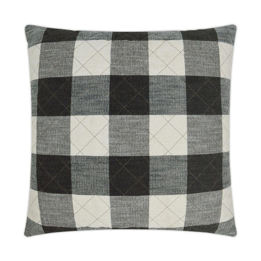 D.V. Kap Buffalo Quilt Black Throw Pillow With Insert