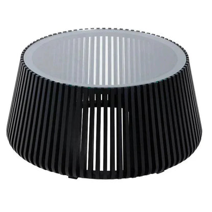 LH Home Bungalow Glass Top Round Coffee Table