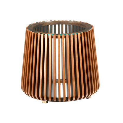 LH Home Bungalow Glass Top Round Side Table