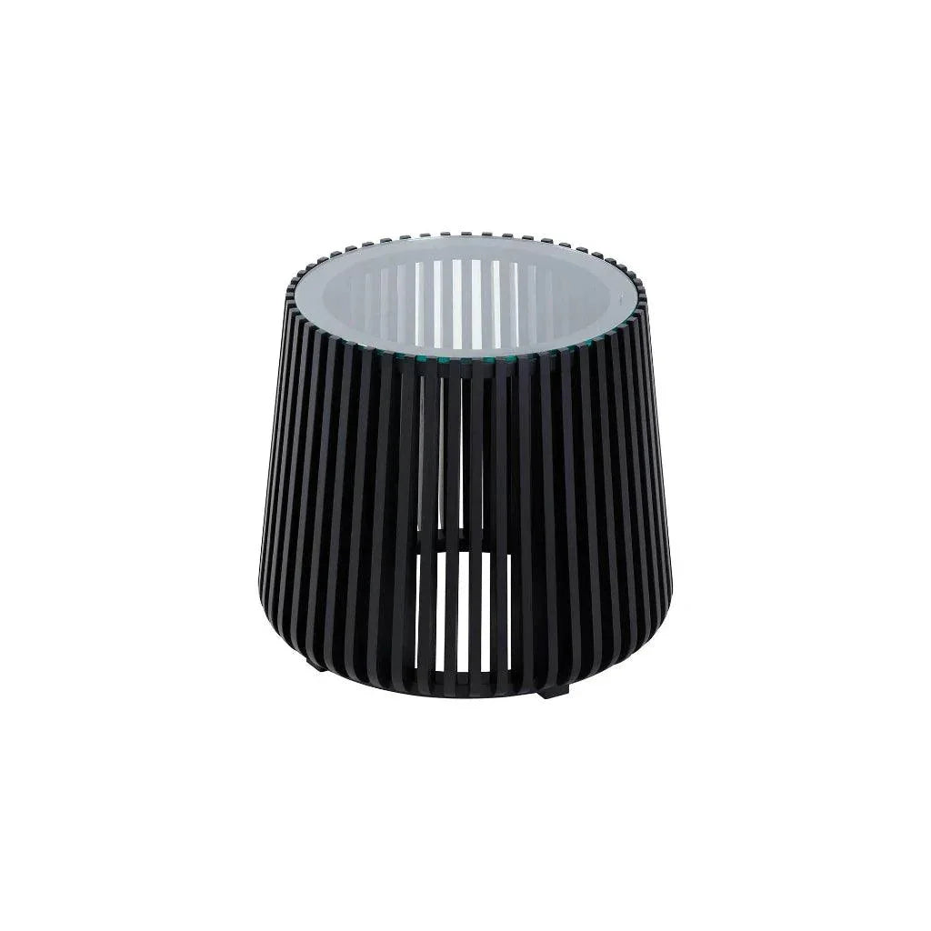 LH Home Bungalow Glass Top Round Side Table