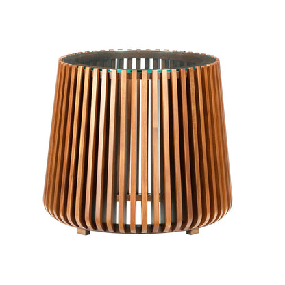 LH Home Bungalow Glass Top Round Side Table