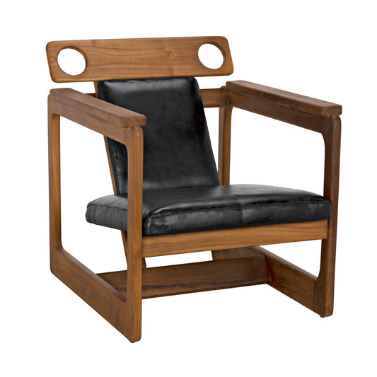 Buraco Relax Chair, Teak-Accent Chairs-Noir-Sideboards and Things