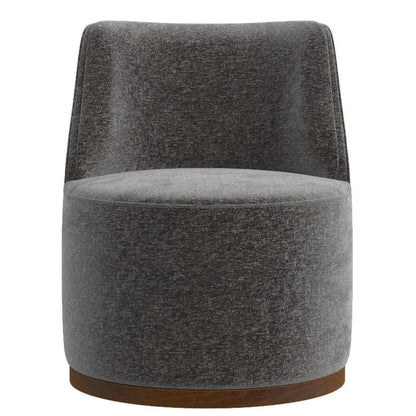 Burke Wood Grey Accent Arm Chair - LOOMLAN - Bassett Mirror - Club Chairs