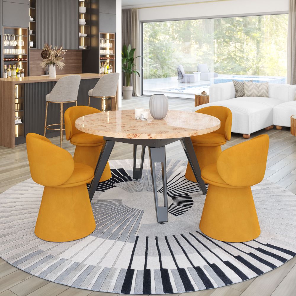 Zuo Modern Burl 2 in 1 Wooden Dining Table