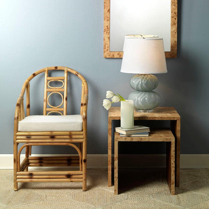 Burl Wood Natural Bedford Nesting Tables (Set of 2) Side Tables Sideboards and Things By Jamie Young