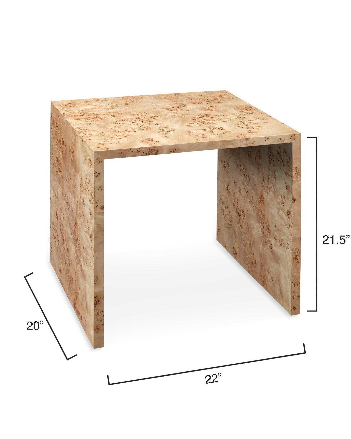 Burl Wood Natural Bedford Nesting Tables (Set of 2) Side Tables Sideboards and Things By Jamie Young