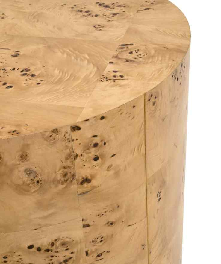 Essentials For Living Burl Wooden Round Accent Table