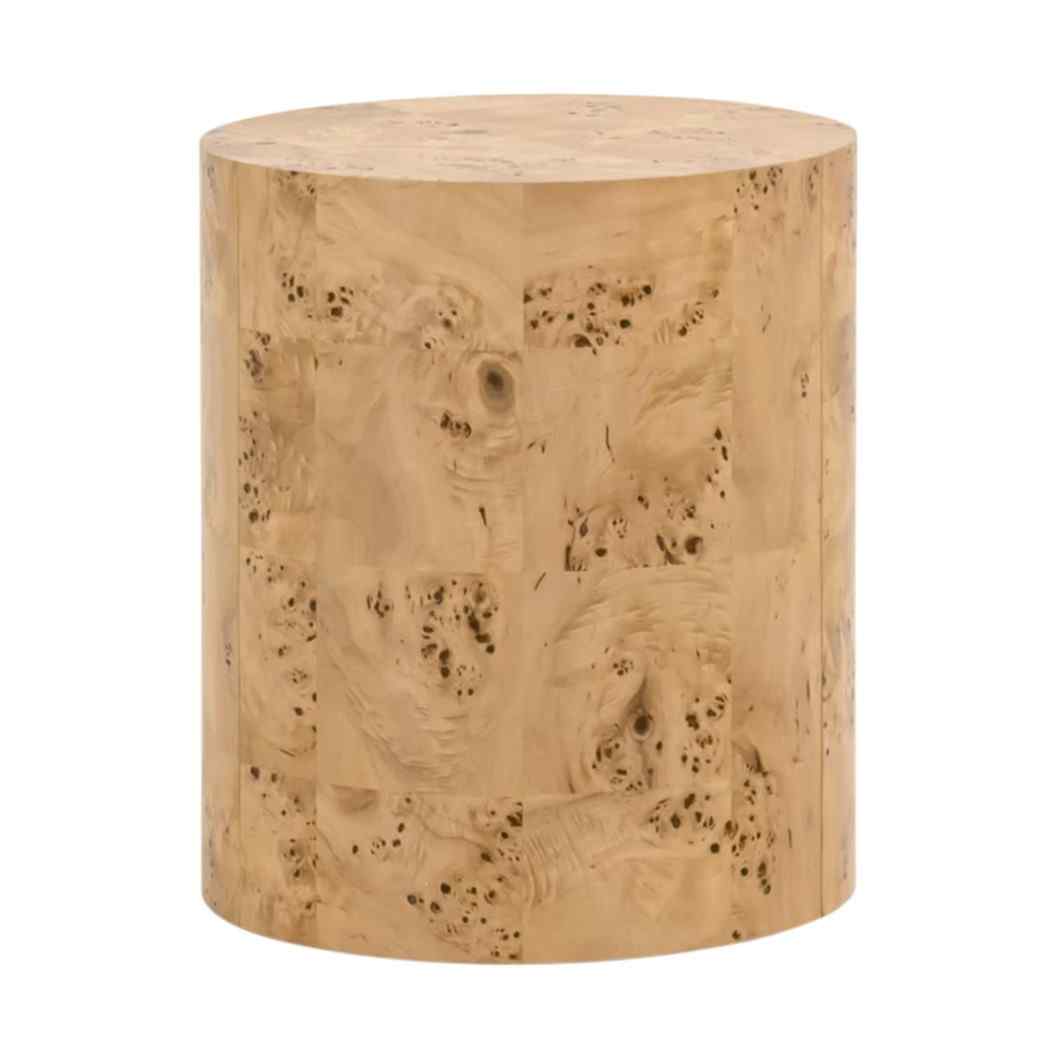 Essentials For Living Burl Wooden Round Accent Table