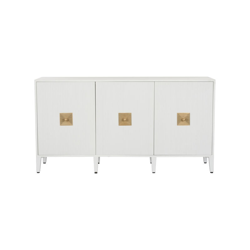 Chelsea House Burns White Multiple Shelves  Credenza
