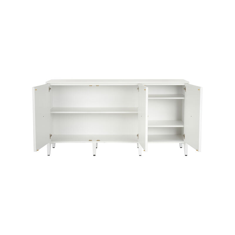 Chelsea House Burns White Multiple Shelves  Credenza