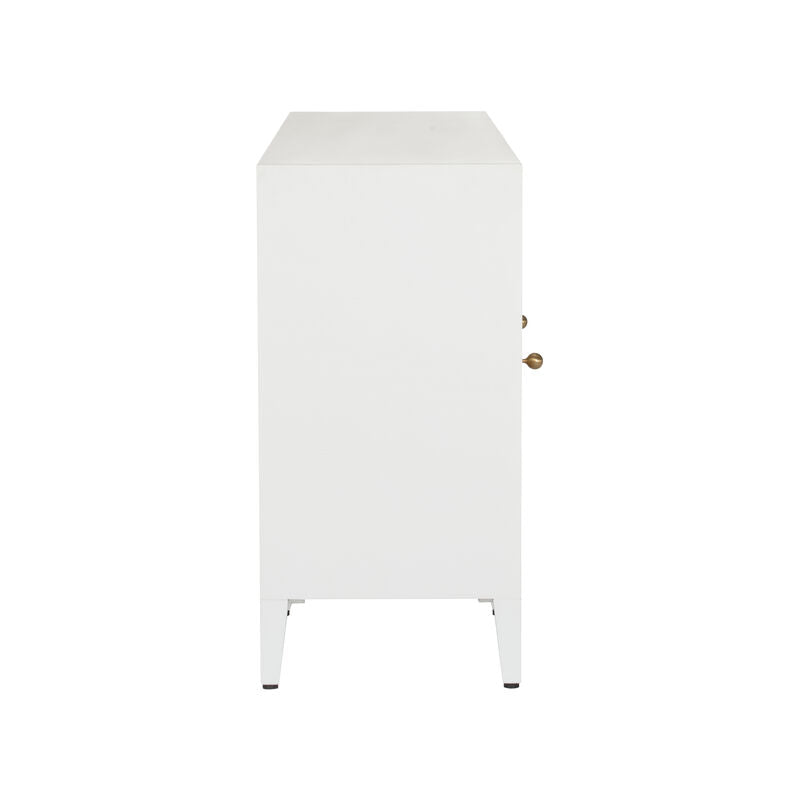 Chelsea House Burns White Multiple Shelves  Credenza