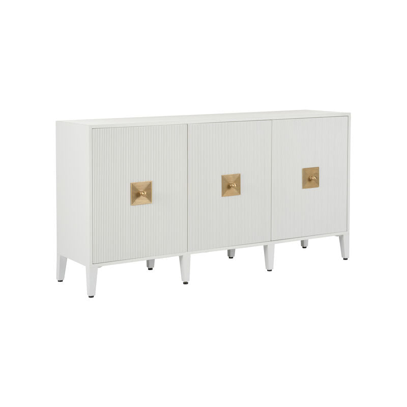 Chelsea House Burns White Multiple Shelves  Credenza