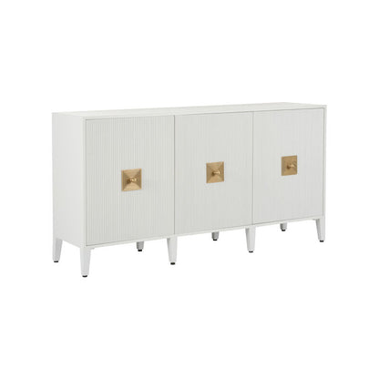 Chelsea House Burns White Multiple Shelves  Credenza