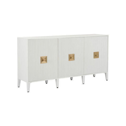 Chelsea House Burns White Multiple Shelves  Credenza