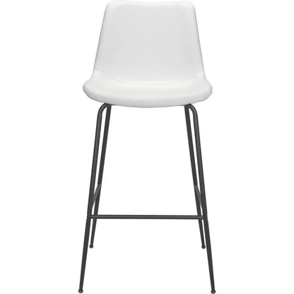 Byron Bar Chair White - LOOMLAN - Zuo Modern - Bar Stools