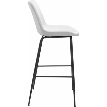 Byron Bar Chair White - LOOMLAN - Zuo Modern - Bar Stools