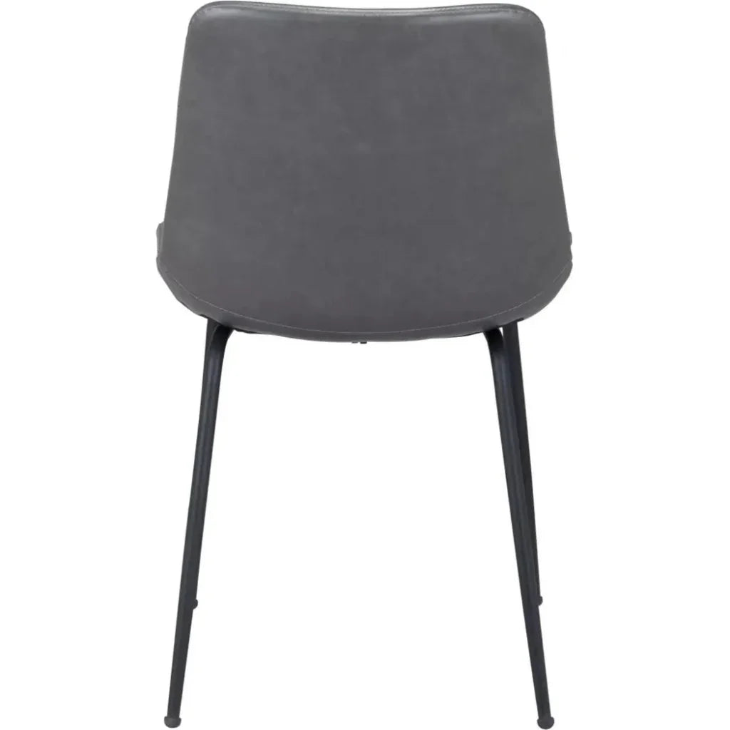 Byron Leather Armless Dining Chair 2PC - LOOMLAN - Zuo Modern - Dining Chairs