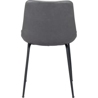 Byron Leather Armless Dining Chair 2PC - LOOMLAN - Zuo Modern - Dining Chairs