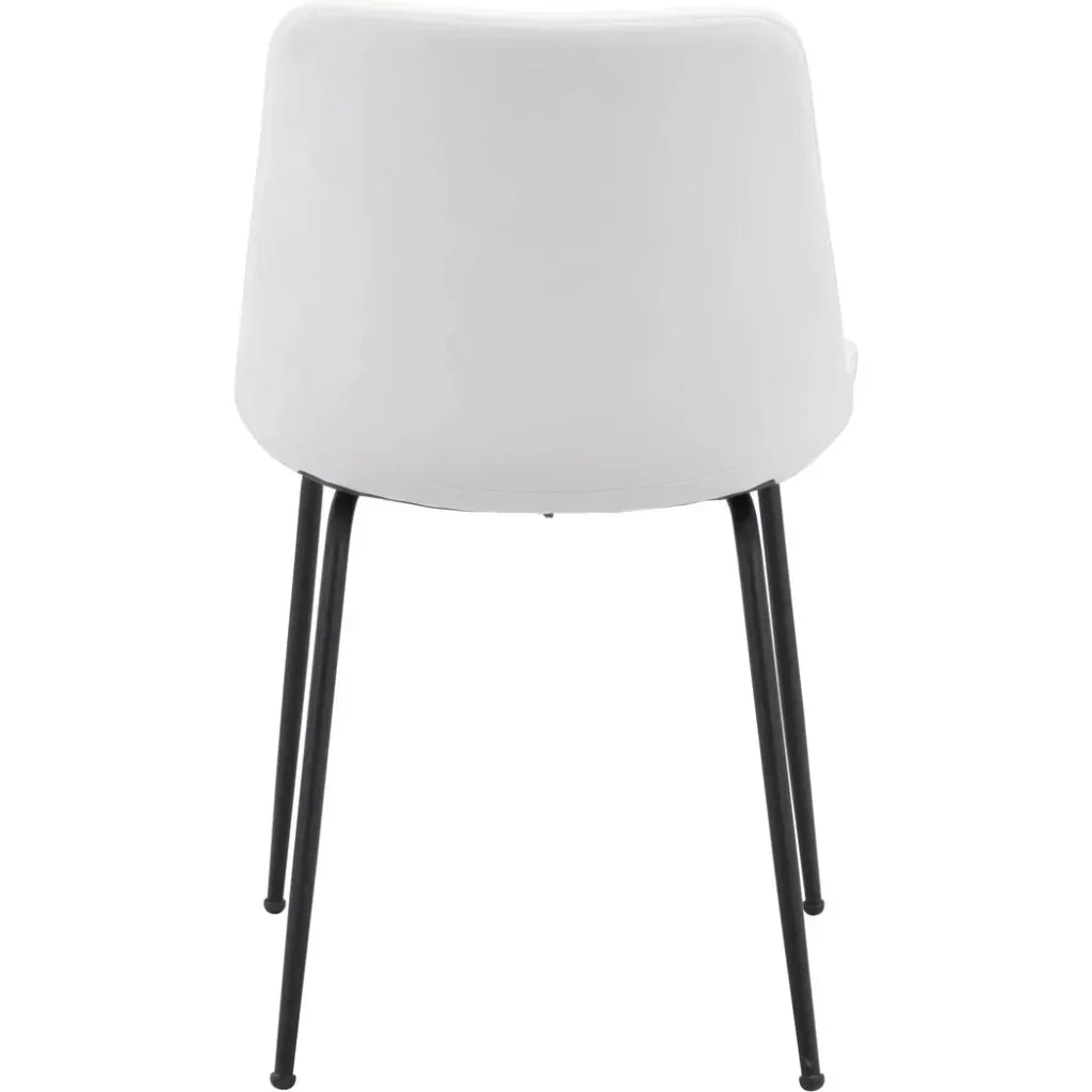 Byron Leather Armless Dining Chair 2PC - LOOMLAN - Zuo Modern - Dining Chairs