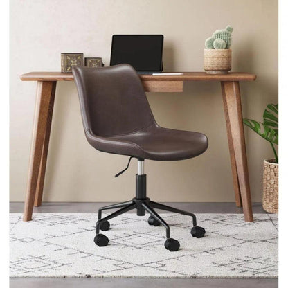 Byron Office Chair Brown-Office Chairs-Zuo Modern-LOOMLAN