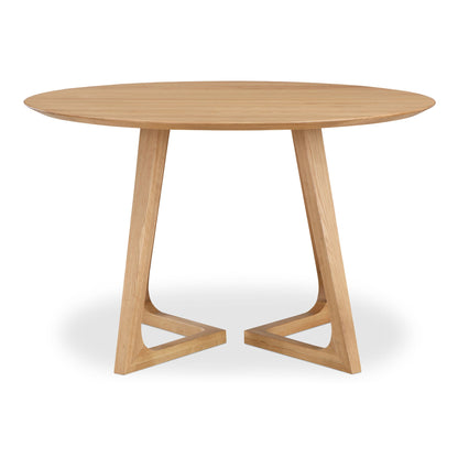 Godenza Natural Solid Oak Round Dining Table