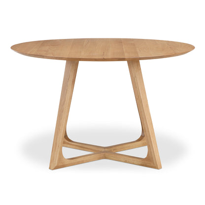 Godenza Natural Solid Oak Round Dining Table