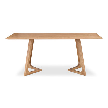 Godenza Natural Solid Oak Rectangular Dining Table