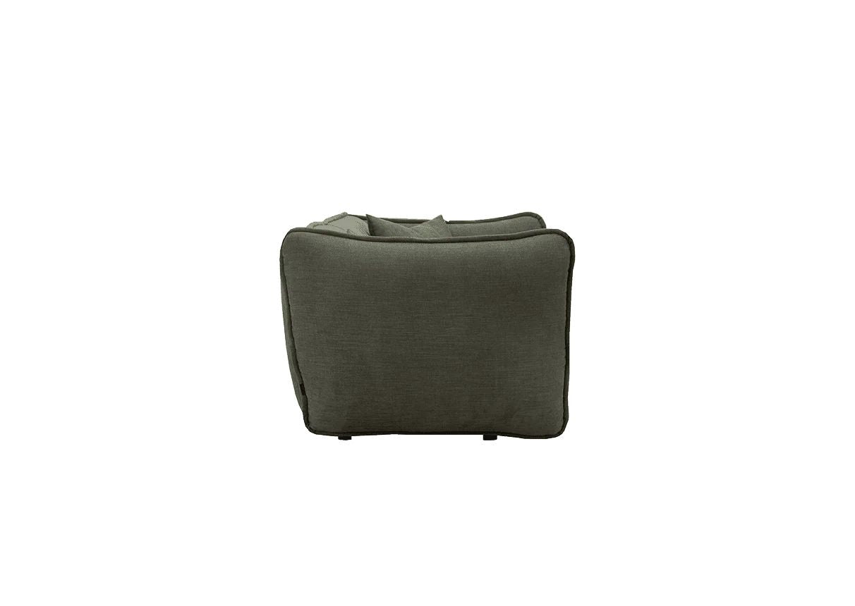 LOOMLAN Custom Upholstery Clover Plush Pillow-Soft Fabric Loveseat
