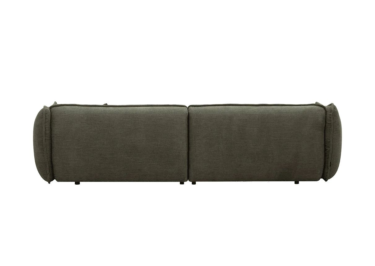 LOOMLAN Custom Upholstery Clover Plush Pillow-Soft Fabric Loveseat