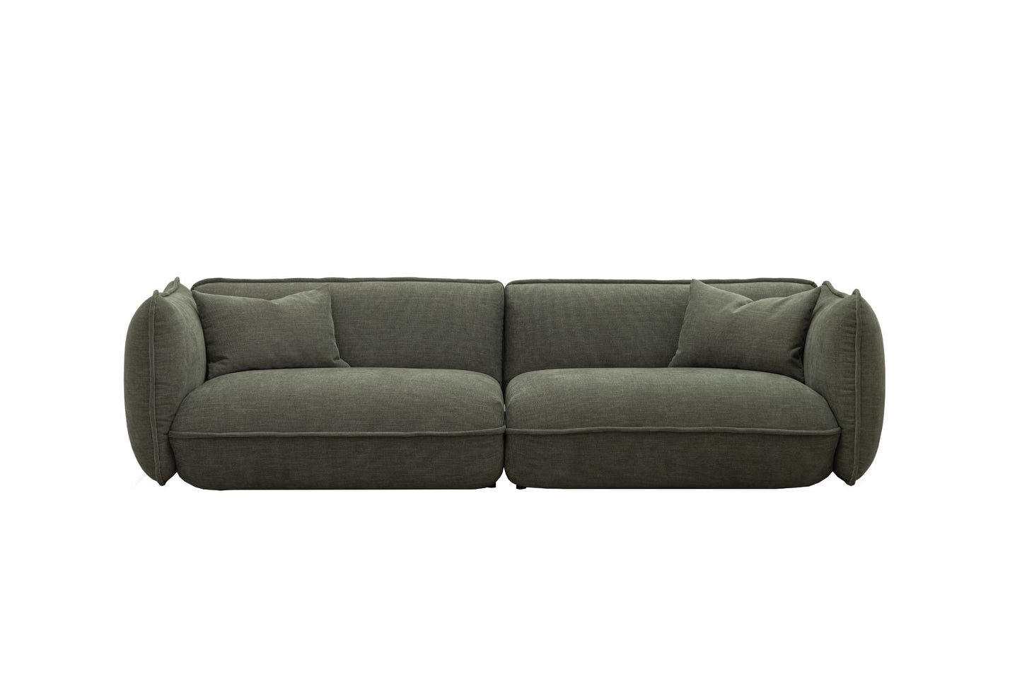 LOOMLAN Custom Upholstery Clover Plush Pillow-Soft Fabric Loveseat