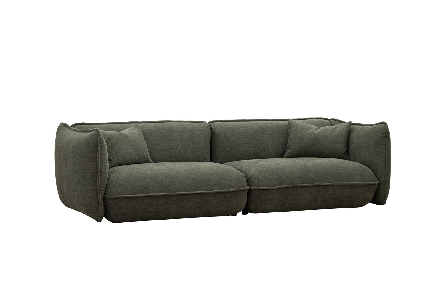 LOOMLAN Custom Upholstery Clover Plush Pillow-Soft Fabric Loveseat