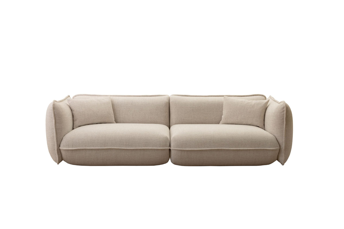 LOOMLAN Custom Upholstery Clover Plush Pillow-Soft Fabric Loveseat