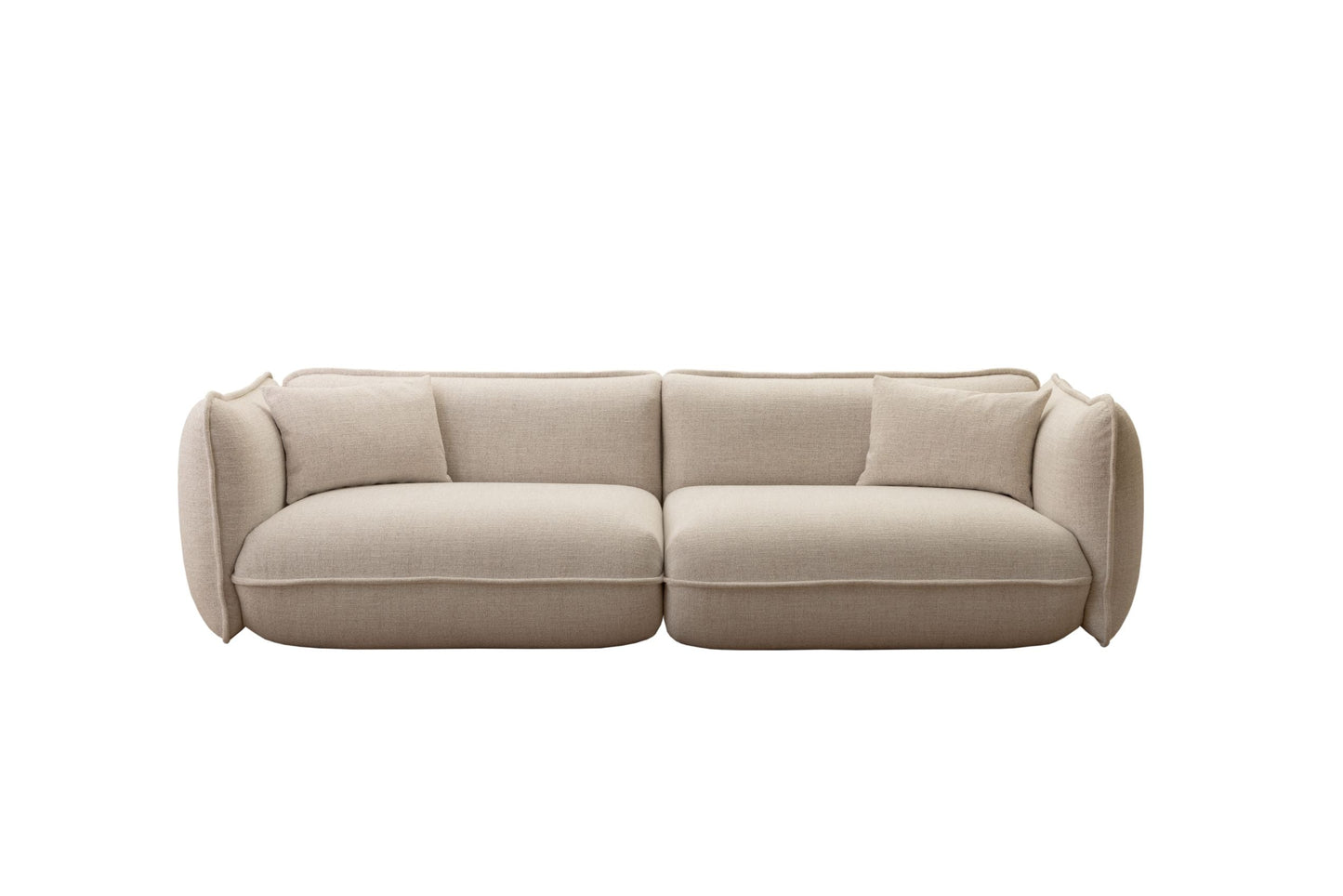 LOOMLAN Custom Upholstery Clover Plush Pillow-Soft Fabric Loveseat