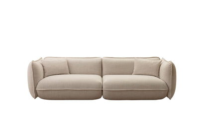 LOOMLAN Custom Upholstery Clover Plush Pillow-Soft Fabric Loveseat
