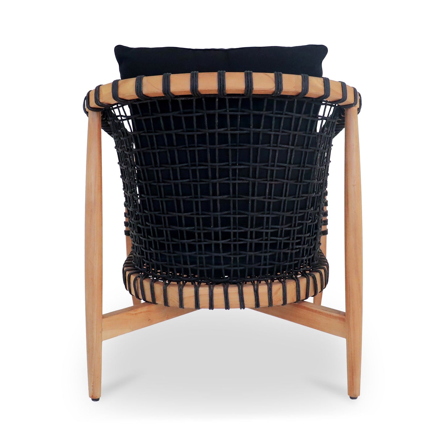 Kuna Black Teak Frame Outdoor Lounge Chair