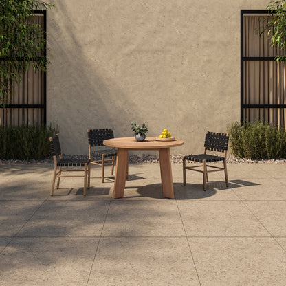 Moe's Home Delta Teak Round Outdoor Dining Table