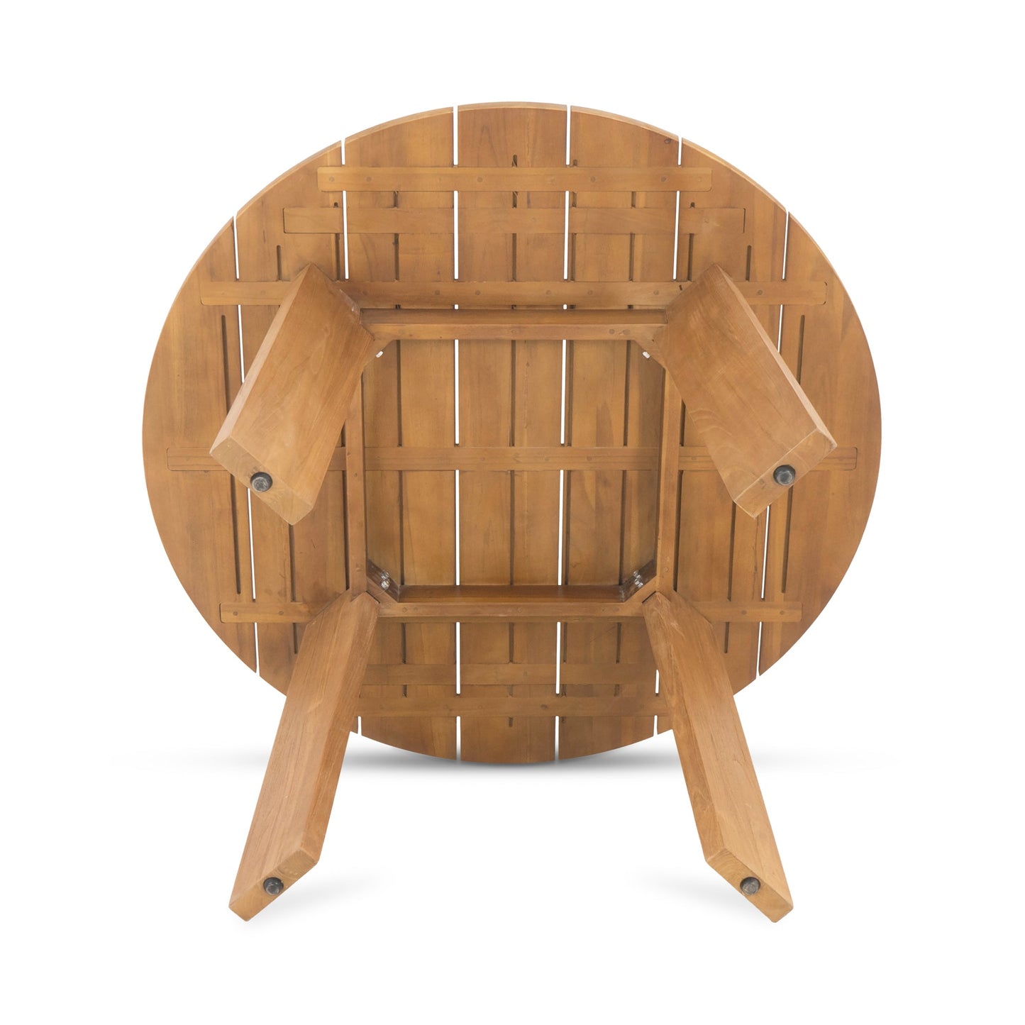 Moe's Home Delta Teak Round Outdoor Dining Table